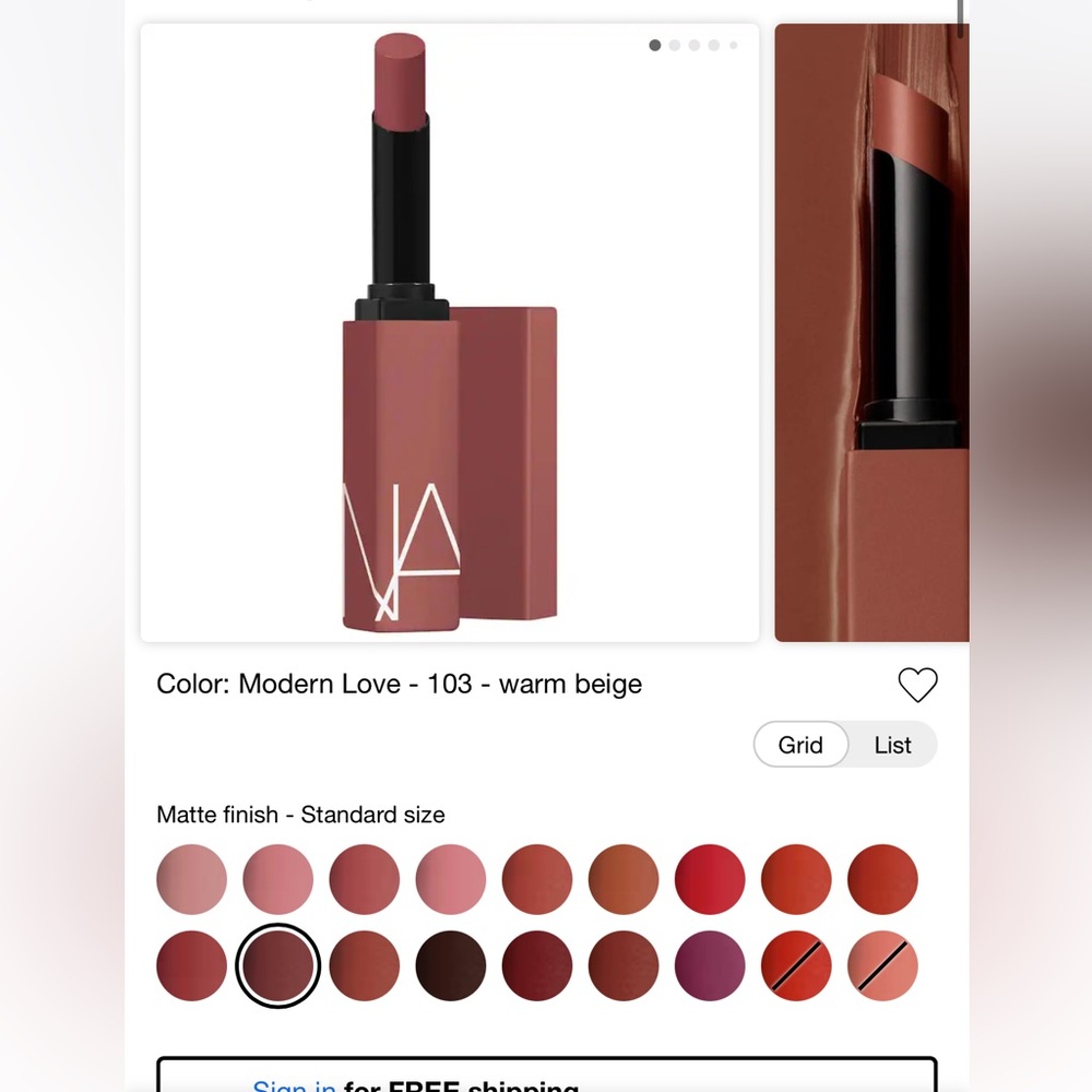 NARS Modern Love Lipstick - Warm Beige